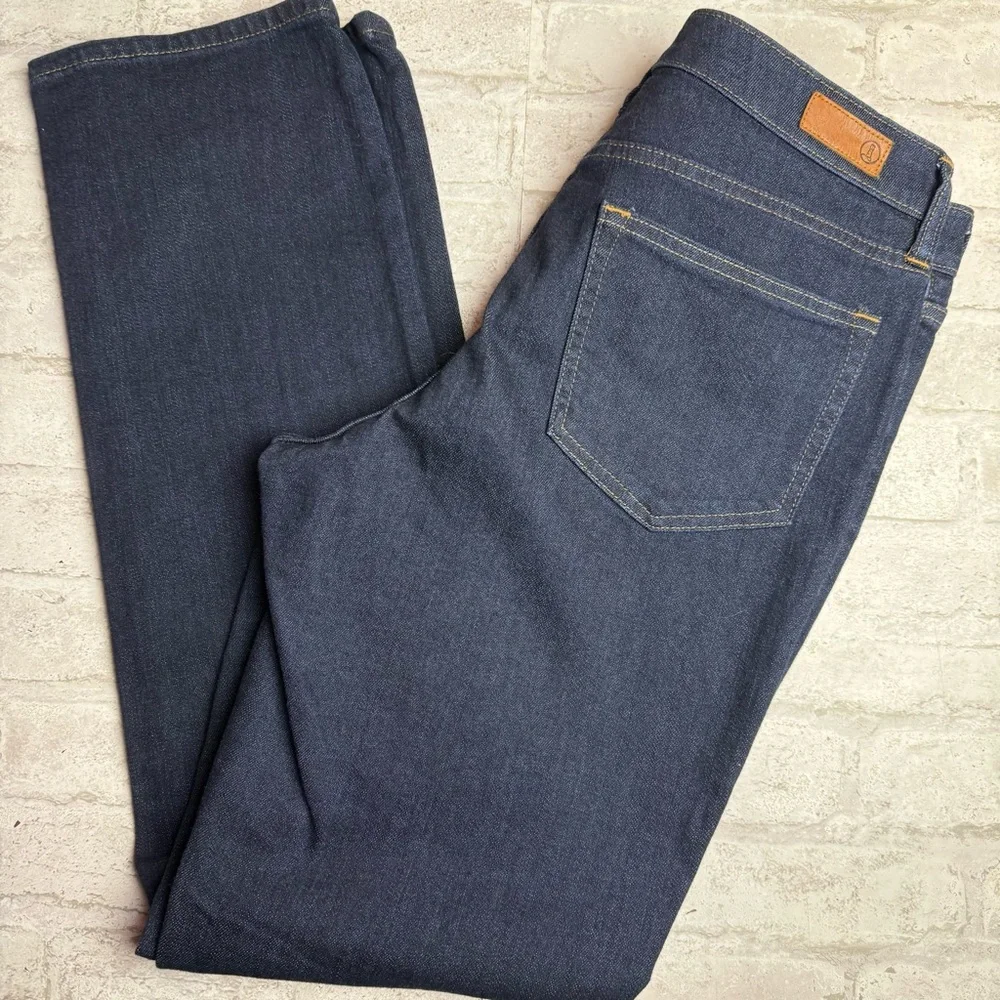 Lands' End Jeans 8 Blue Dark Wash Straight Leg Fit 2 Stretch Denim NEW NWOT😍 - Picture 2 of 13